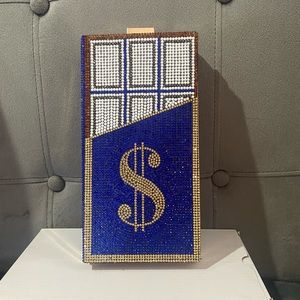 GRIPLT Bling Chocolate Diamands Monye Purses and handbag Rhinstone.,